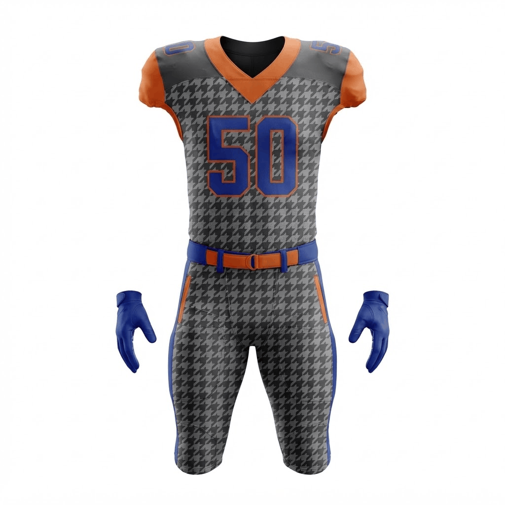 Gray Houndstooth Football Uniform