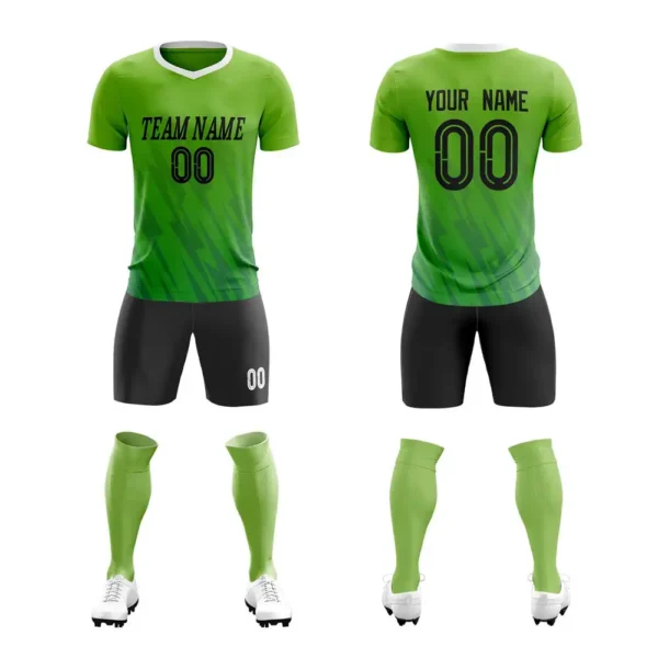 Green Diagonal Soccer Kit