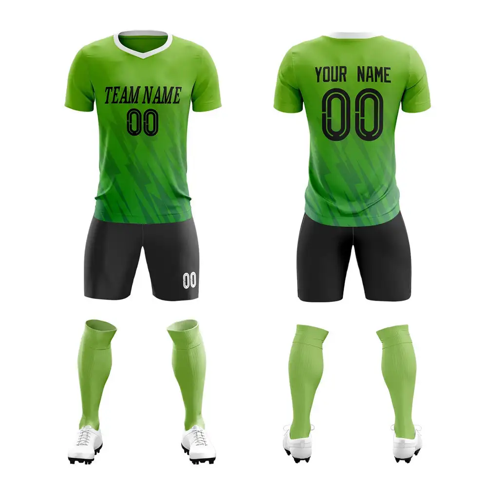 Green Diagonal Soccer Kit