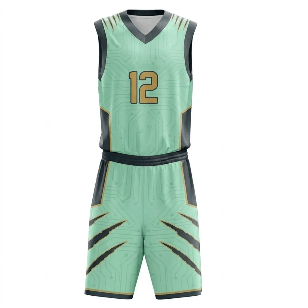 Mint Circuit Basketball Uniform