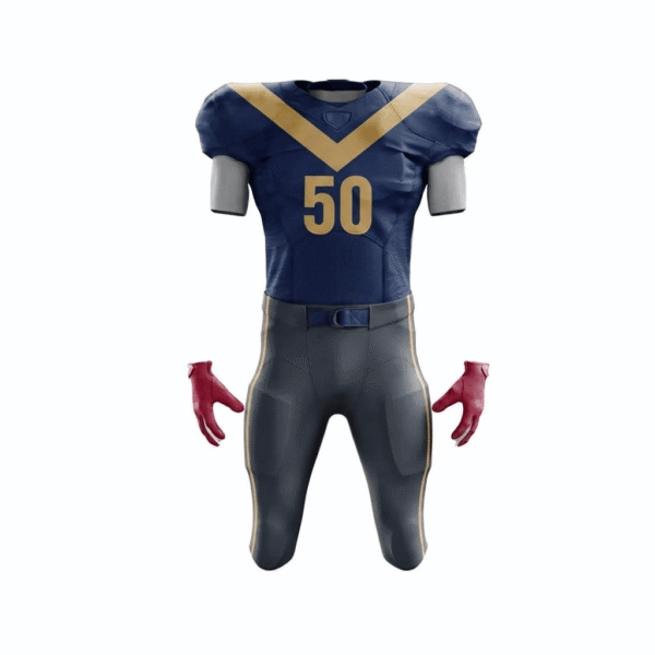Navy Gold American Football Uniform