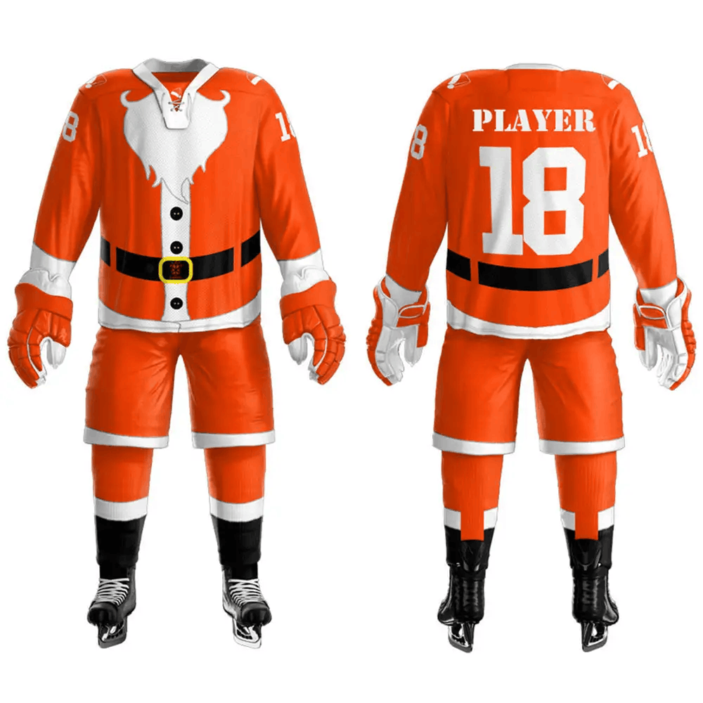 Orange Festive Hockey Uniform
