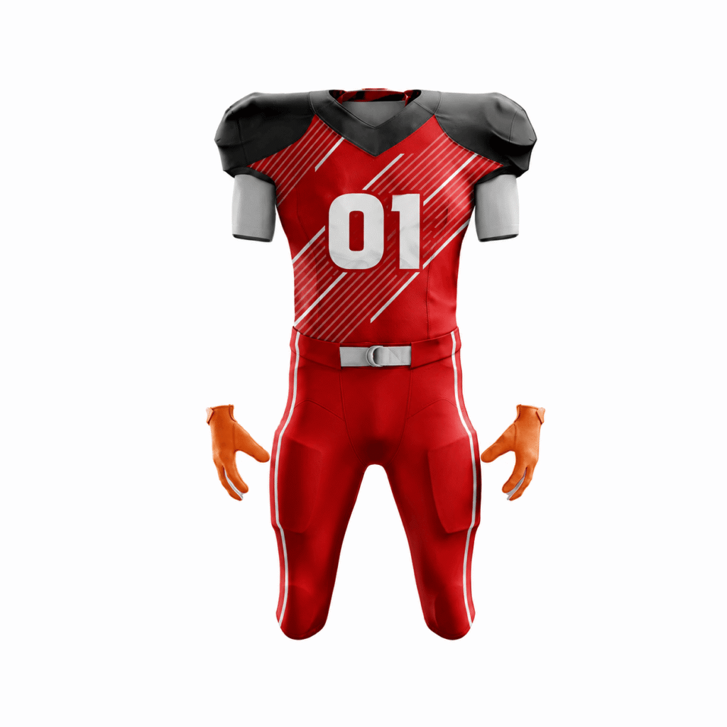 Red Diagonal Football Uniform