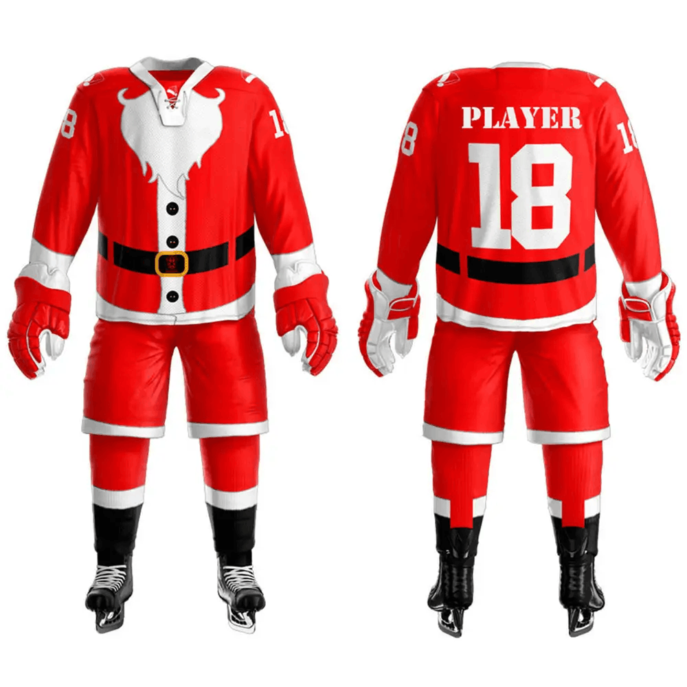 Scarlet Holiday Hockey Uniform